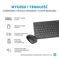 Keyboard and Mouse HP 3L1F0AA Azerty French White Black