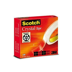 Adhesive Tape Scotch Crystal Transparent 19 mm x 66 m (12 Units)