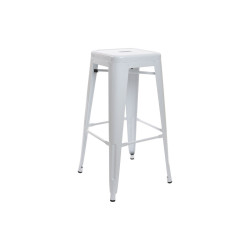 Stool DKD Home Decor White Metal 43 x 43 x 76 cm