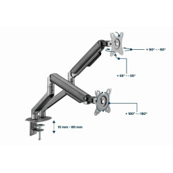 Screen Table Support GEMBIRD MA-DA2-05 17" 32"