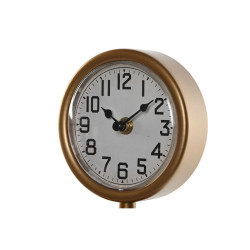 Table clock Home ESPRIT Green Orange Metal polypropylene Vintage 14 x 7,3 x 35 cm (2 Units)