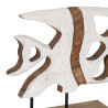 Sculpture White Beige Mango wood 45,5 x 9 x 32,5 cm Fish