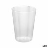 Set of reusable glasses Algon Transparent Cider 20 Units 500 ml (15 Pieces)