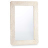 Wall mirror White Brown Mango wood Sheets 90 x 60 x 2 cm