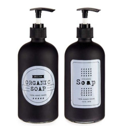 Soap Dispenser Black Glass polypropylene 480 ml (24 Units)