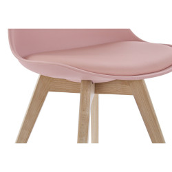 Chair Home ESPRIT Pink Natural 48 x 55 x 82 cm