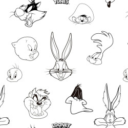 Nordic cover Looney Tunes Looney B&W 180 x 220 cm