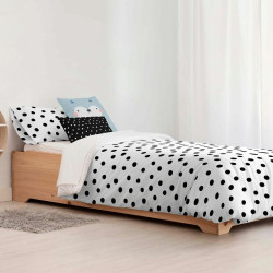 Nordic cover Kids&Cotton Kibo White Black 180 x 240 cm