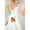 Bath towel Crochetts White 124 x 2 x 110 cm Unicorn