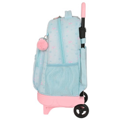 School Rucksack with Wheels Moos Garden Turquoise 33 X 45 X 22 cm