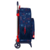 School Rucksack with Wheels Spider-Man Neon Navy Blue 33 x 42 x 14 cm