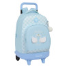 School Rucksack with Wheels Glow Lab Cisnes Blue 33 X 45 X 22 cm