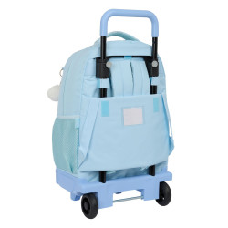 School Rucksack with Wheels Glow Lab Cisnes Blue 33 X 45 X 22 cm