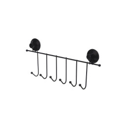 Door Coat Rack Black Steel ABS 39 x 16 x 4,9 cm (12 Units)