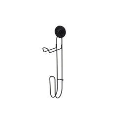 Toilet Roll Holder Black Steel ABS 3 x 32 x 15 cm (12 Units) Double