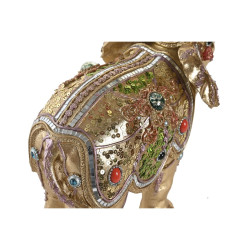 Decorative Figure DKD Home Decor 33 x 15,5 x 31 cm Elephant Golden Colonial