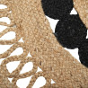 Carpet 120 x 120 x 1 cm Natural Black Jute