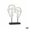 Decorative Figure Face White 27 x 32,5 x 10,5 cm (4 Units)