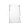 Wall mirror White Black Crystal Polyskin 43 x 65 x 3 cm (4 Units)