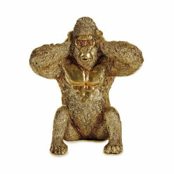 Decorative Figure Gorilla Golden 10 x 18 x 17 cm (12 Units)