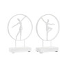 Decorative Figure DKD Home Decor 23 x 9 x 33 cm White Ballet Dancer (2 Units)