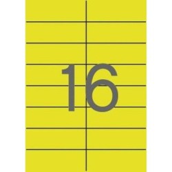 Printer Labels Apli    Yellow 105 x 37 mm