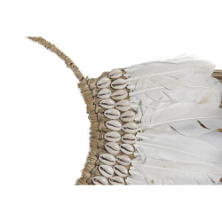 Wall Decoration DKD Home Decor Brown White Feather Fibre (70 x 3 x 50 cm)