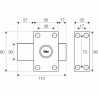 Lock Yale YV25BT-45/SC Steel Circular Doors Ø 23 mm