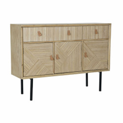 Sideboard DKD Home Decor Fir Natural Black Metal MDF (120 x 35 x 86 cm)