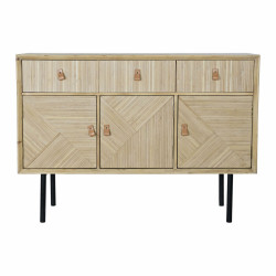 Sideboard DKD Home Decor Fir Natural Black Metal MDF (120 x 35 x 86 cm)