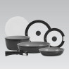 Set of Frying Pans Feel Maestro MR-4800-7 Black Silicone Aluminium Ø 18 cm Ø 26 cm