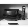 Set of Frying Pans Feel Maestro MR-4800-7 Black Silicone Aluminium Ø 18 cm Ø 26 cm