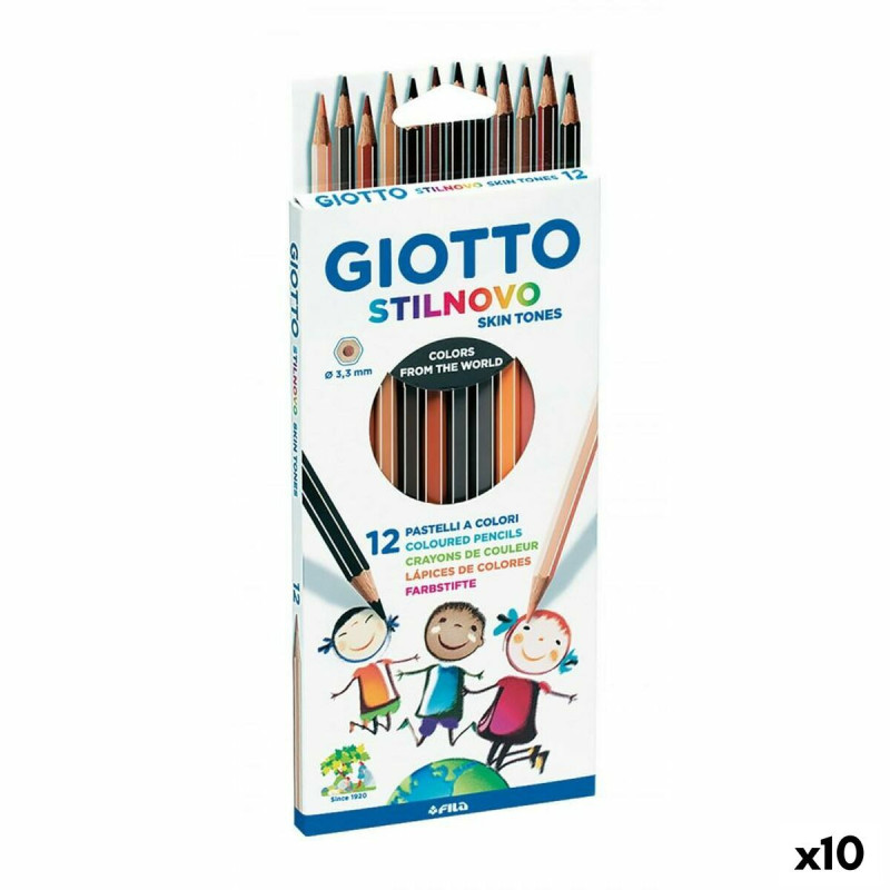 Colouring pencils Giotto Stilnovo Skin Tones Multicolour (10 Units)