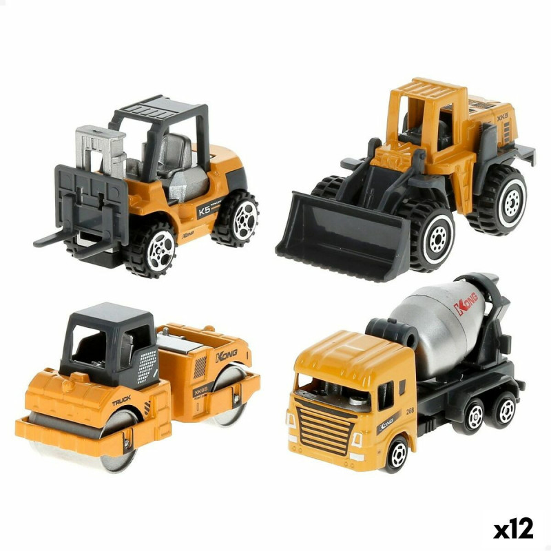 Construction Work Vehicles (Set) Speed & Go 7,5 x 4 x 3 cm (12 Units)