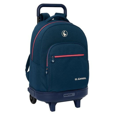 School Rucksack with Wheels Safta Blue 33 x 22 x 45 cm