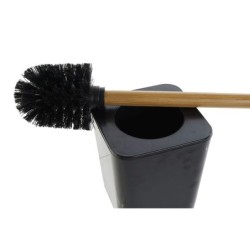 Bath Set DKD Home Decor Black Natural Bamboo Aluminium polystyrene 11,5 x 11,5 x 38 cm