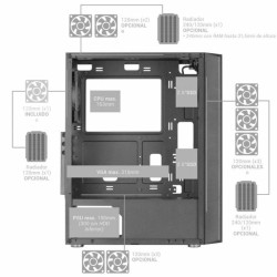 ATX Semi-tower Box Mars Gaming MC-iPRO White