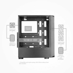 ATX Semi-tower Box Mars Gaming MCTOR Black