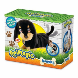 Fluffy toy Animagic Waggles on the go with sound Brown