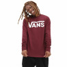 Men’s Sweatshirt without Hood Vans Classic Crew-B Dark Red Brown