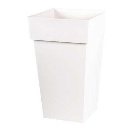 Plant pot EDA Tuscan Squared White polypropylene (39 x 39 x 65 cm)