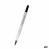 Refill for ballpoint pen Parker Black (12 Units)