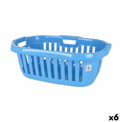 Laundry Basket Tontarelli Hipster Blue 50 L 66 x 44 x 25 cm (6 Units)