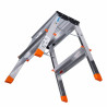 2-step folding ladder Krause 130020 Silver Aluminium