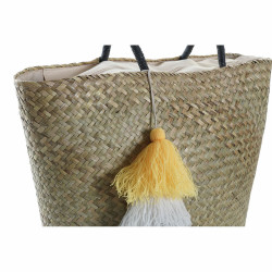 Beach Bag DKD Home Decor 49 x 18 x 37 cm Natural Orange Navy Blue (2 Units)