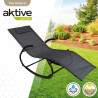 Sun-lounger Aktive 172 x 75 x 53 cm Black