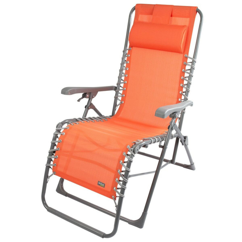 Sun-lounger Aktive textilene Orange 160 x 76 x 52 cm