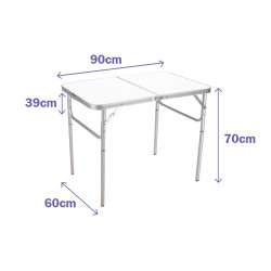 Folding Table Marbueno 90 x 39/70 x 60 cm