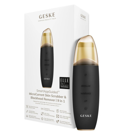 Cleansing and Exfoliating Brush Geske SmartAppGuided Black 9-in-1