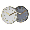 Wall Clock DKD Home Decor 35,5 x 4,2 x 35,5 cm Crystal Grey Golden Aluminium White Modern (2 Units)